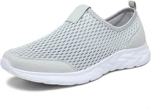 2025 New Walking Shoes for Women Men Hands Free Slip On Running Sneakers,Lightweight No Lace Soft Sole Breathable Sneakers Outdoor Fashion Simple Tennis Shoes with Arch Support