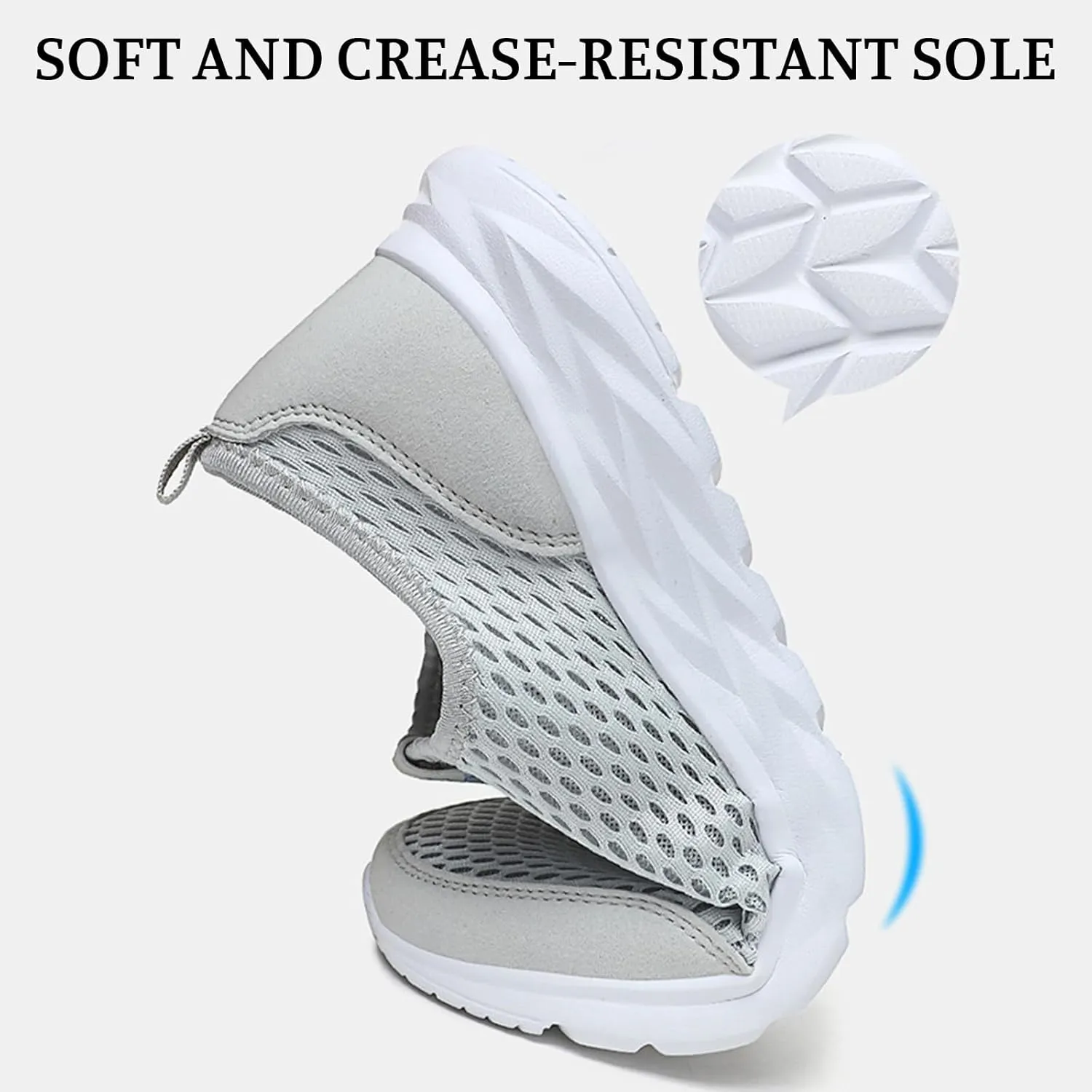 2025 New Walking Shoes for Women Men Hands Free Slip On Running Sneakers,Lightweight No Lace Soft Sole Breathable Sneakers Outdoor Fashion Simple Tennis Shoes with Arch Support