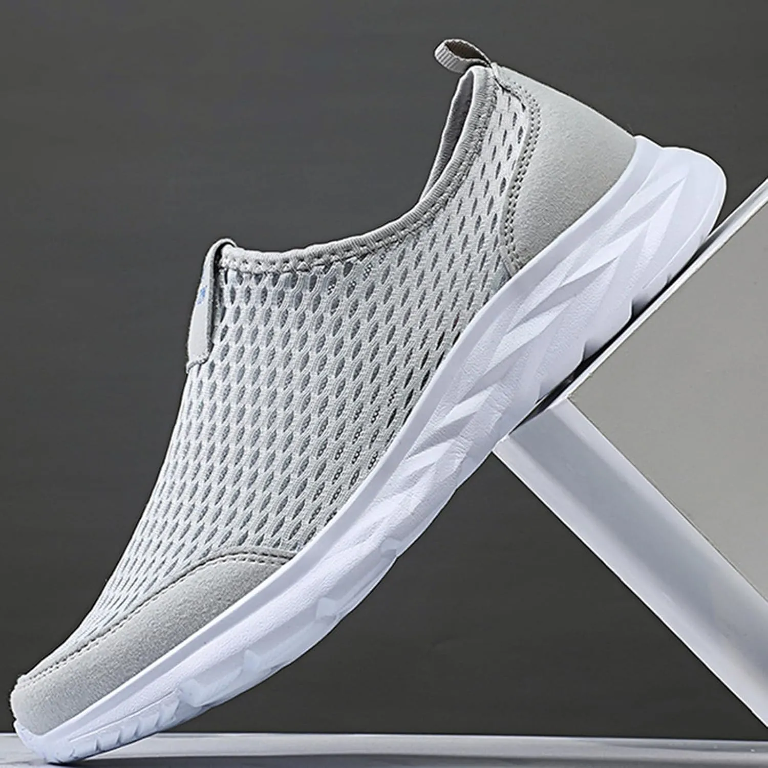 2025 New Walking Shoes for Women Men Hands Free Slip On Running Sneakers,Lightweight No Lace Soft Sole Breathable Sneakers Outdoor Fashion Simple Tennis Shoes with Arch Support