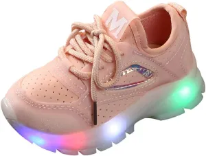 Baby Walking Shoes,Kids Baby Boys Girls Bling Led Light Sport Shoes Children Mesh Luminous Casual Shoes 1-6 Years