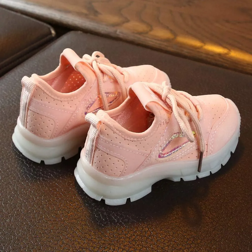 Baby Walking Shoes,Kids Baby Boys Girls Bling Led Light Sport Shoes Children Mesh Luminous Casual Shoes 1-6 Years