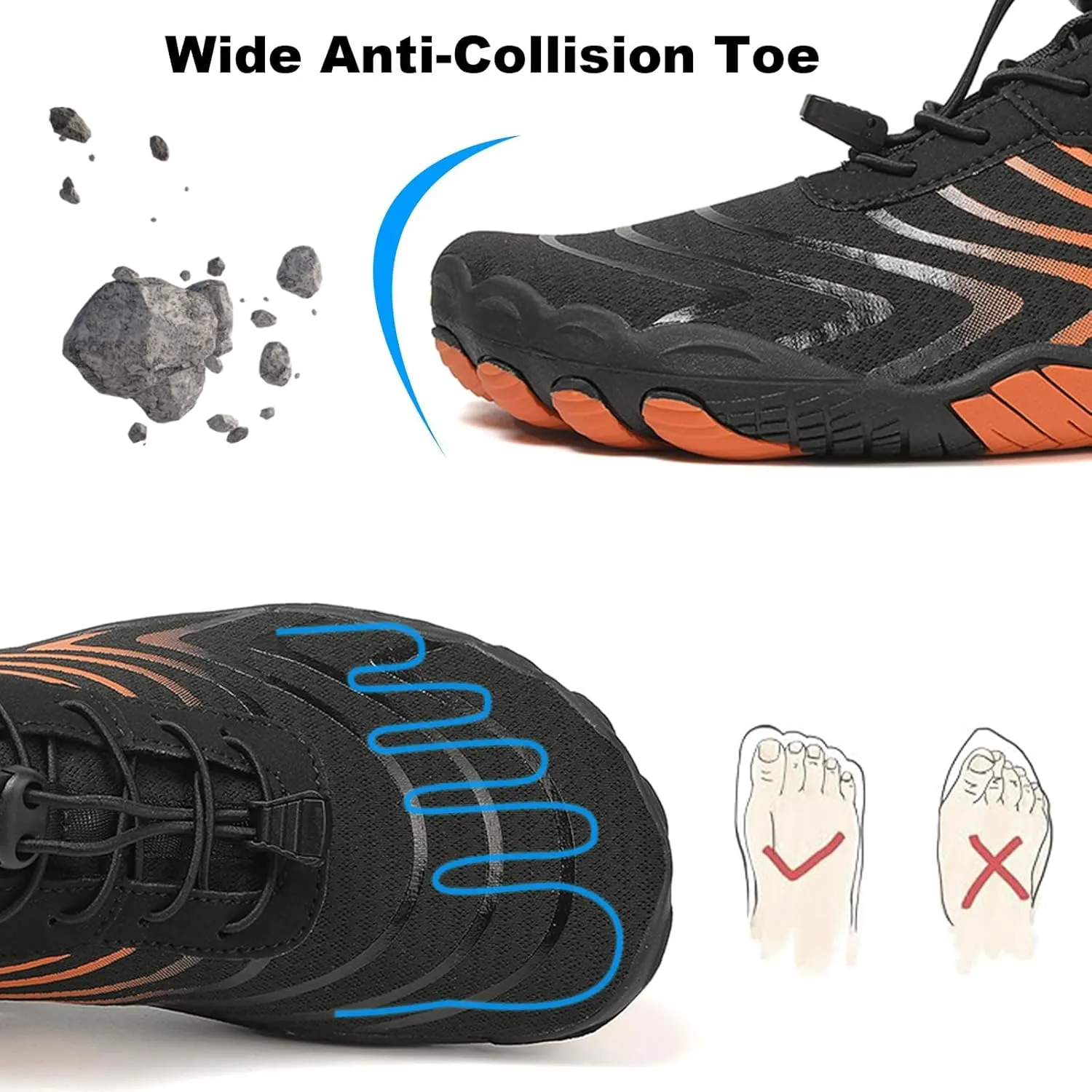 Barefoot Shoes Women Walking Hiking Zero Drop Running Shoes Comfortable Slip On Sneakers Water Resistant Grounderd Footwear Hike Barefoot Shoe Wide Toe Box Lightweight Casual for Summer Beach 2025