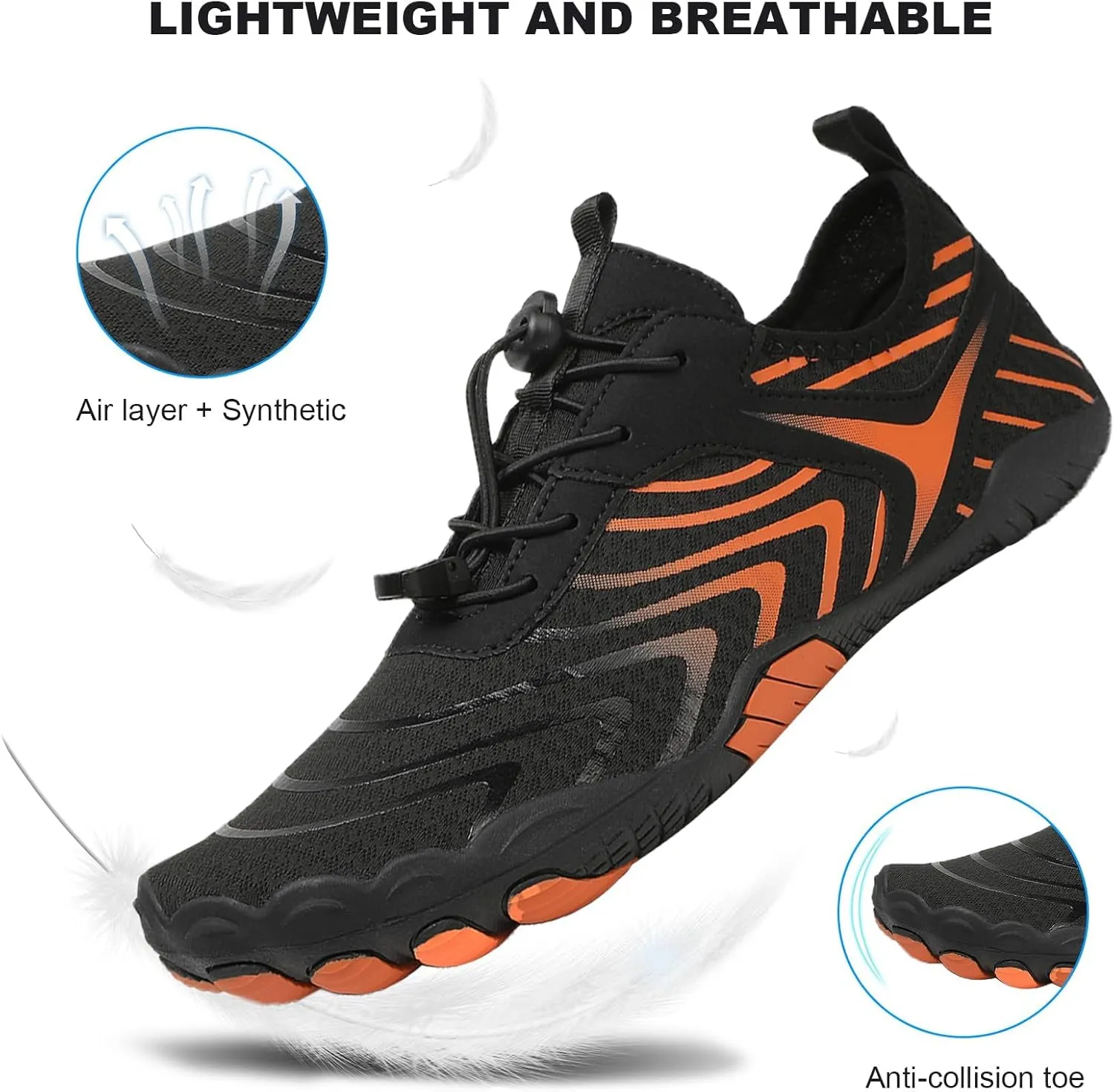 Barefoot Shoes Women Walking Hiking Zero Drop Running Shoes Comfortable Slip On Sneakers Water Resistant Grounderd Footwear Hike Barefoot Shoe Wide Toe Box Lightweight Casual for Summer Beach 2025