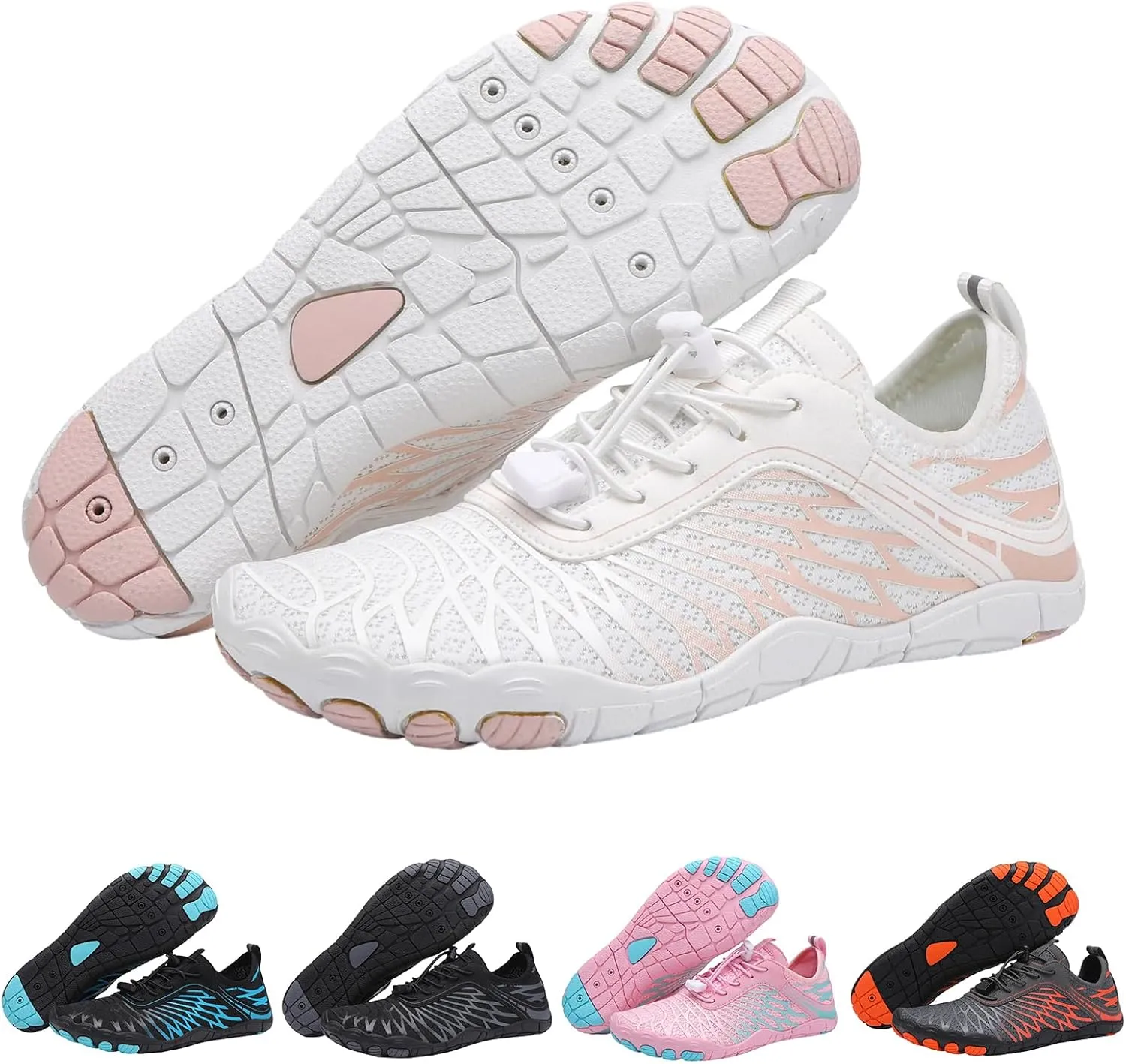 Barefoot Water Shoes for Women Men Breathable & Non-Slip Water Shoes, Athletic Wide Toe Water Shoes Quick Dry Zero Drop Trail Running Shoes for Swimming, Walking & Hiking