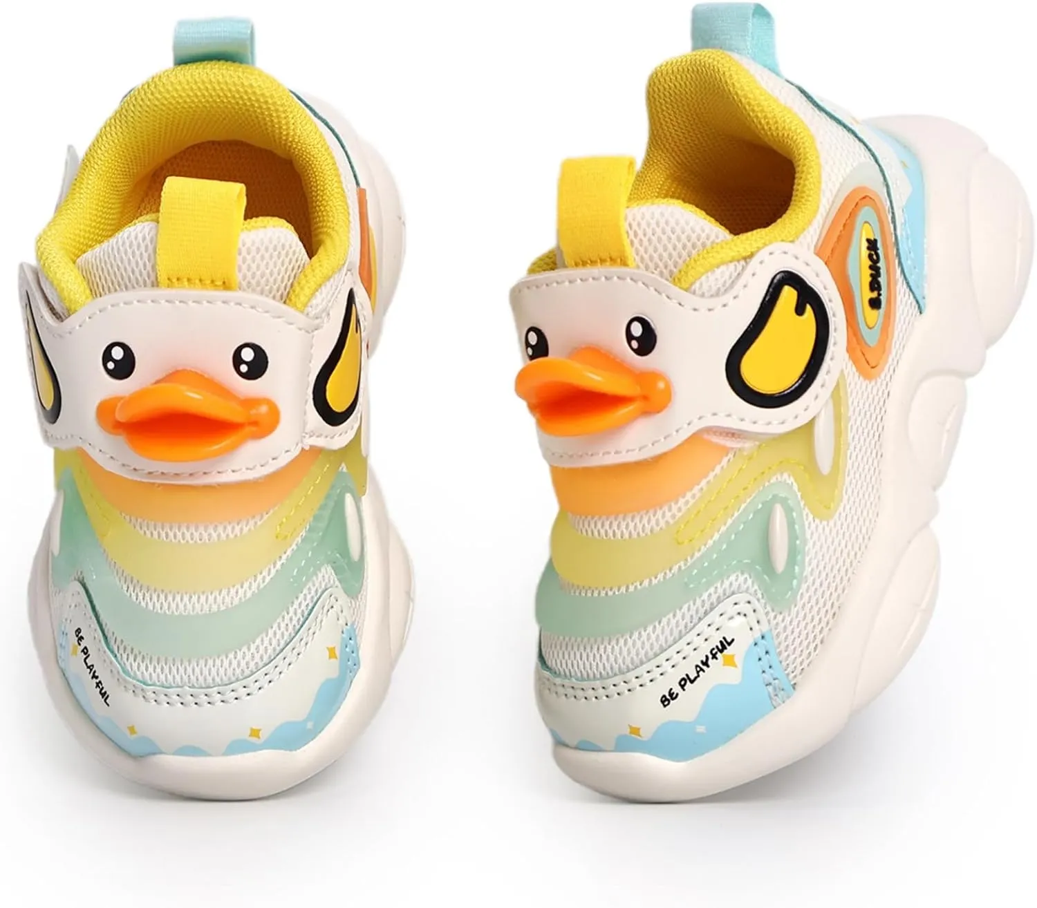 B.Duck Toddler Shoes for Girl and Boy - 3D Cartoon Kids Sneakers Size 5-12