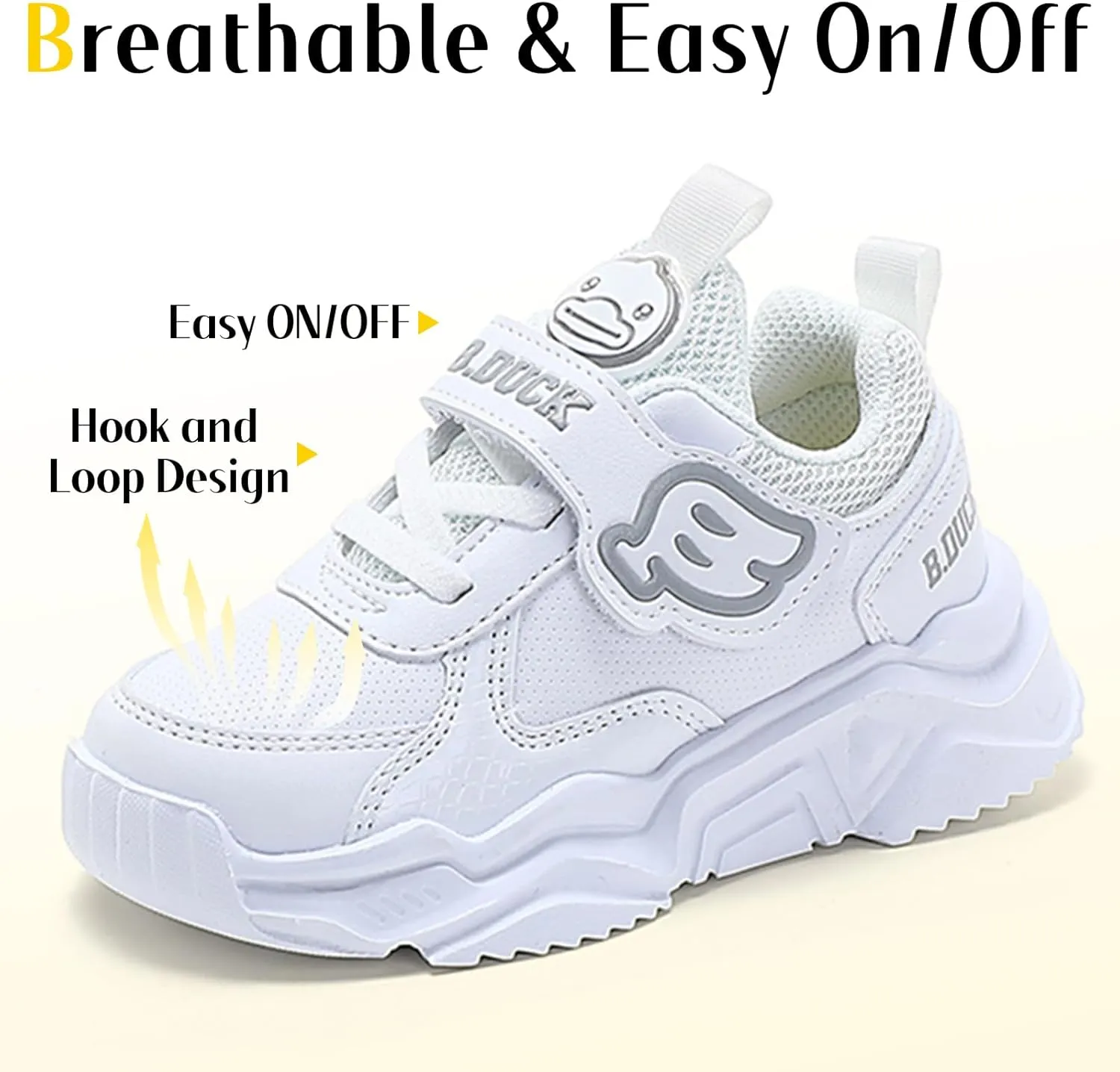 B.Duck Toddler Shoes for Girl and Boy Kids Shoes Toddler Sneakers Girls Shoes Toddler Running Shoes Toddler Sneakers for Toddler/Little Kid (Toddler 8-Big Kid 4)
