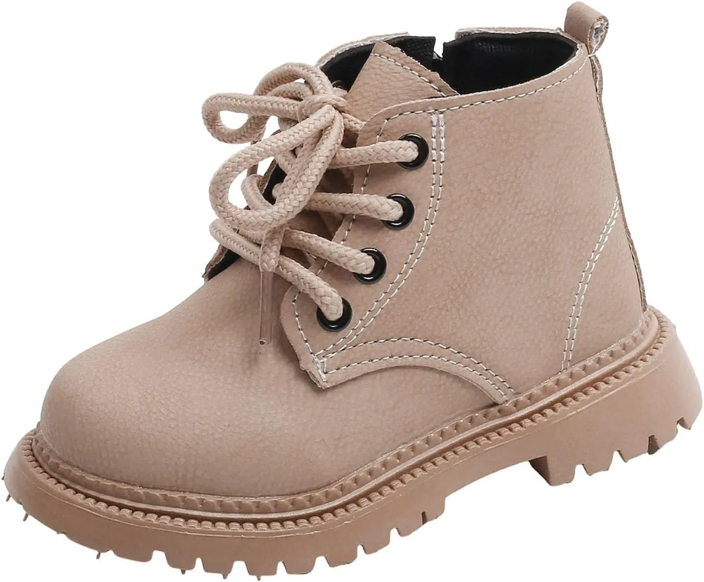 Boots for Girls, Girls Classic Hiking Boots Side Zipper Casual Walking Work Boots High Top Lace Up Combat Ankle Boots