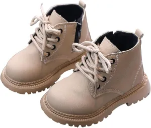 Boots for Girls, Girls Classic Hiking Boots Side Zipper Casual Walking Work Boots High Top Lace Up Combat Ankle Boots