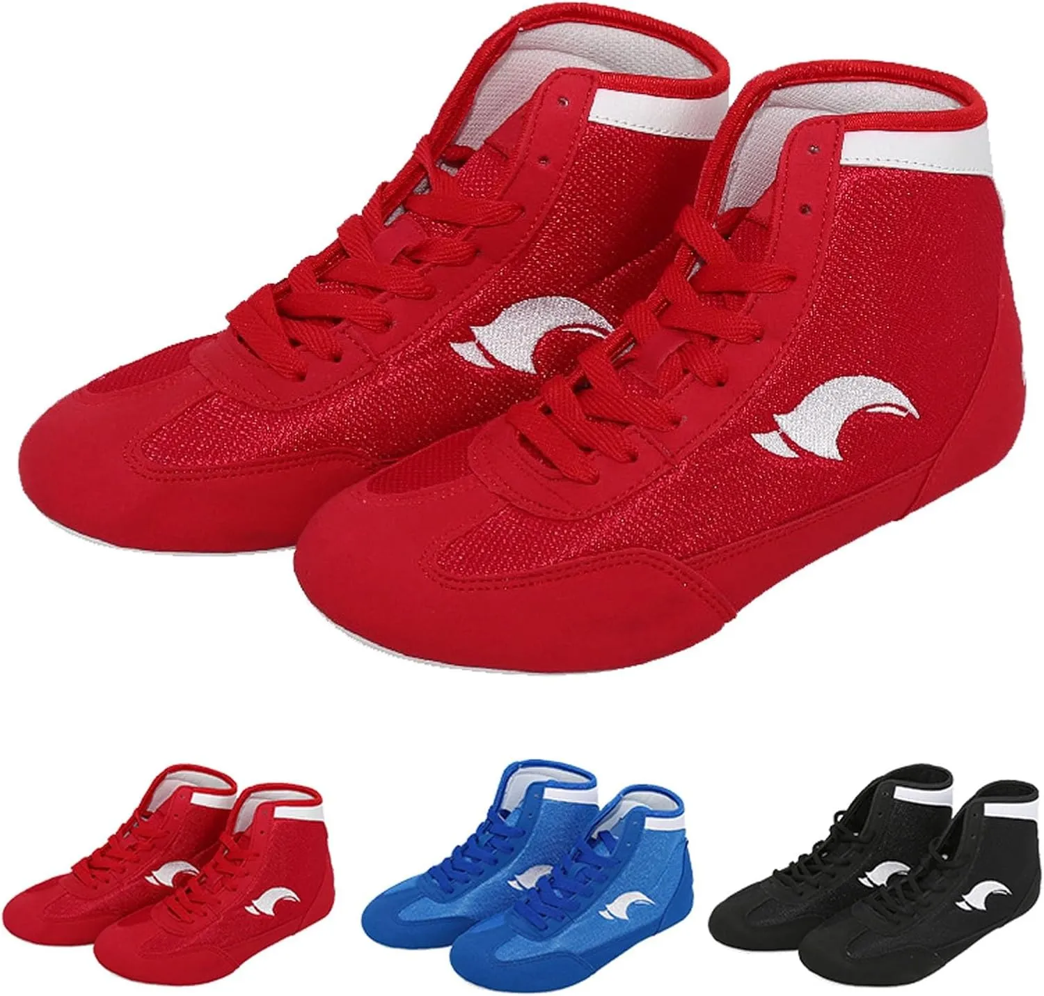 Boxing Shoes for Kids Sports Training Shoes Men's Wrestling Shoes Boys Girls High Top Boots Competition Fitness