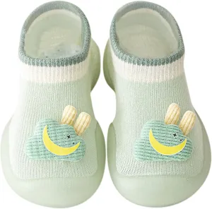Boy Girl Baby Sock Shoes,0-3 Years Newborn Baby Boys Girls Sock Shoes Cute Cartoon First Walking Shoes Prewalker