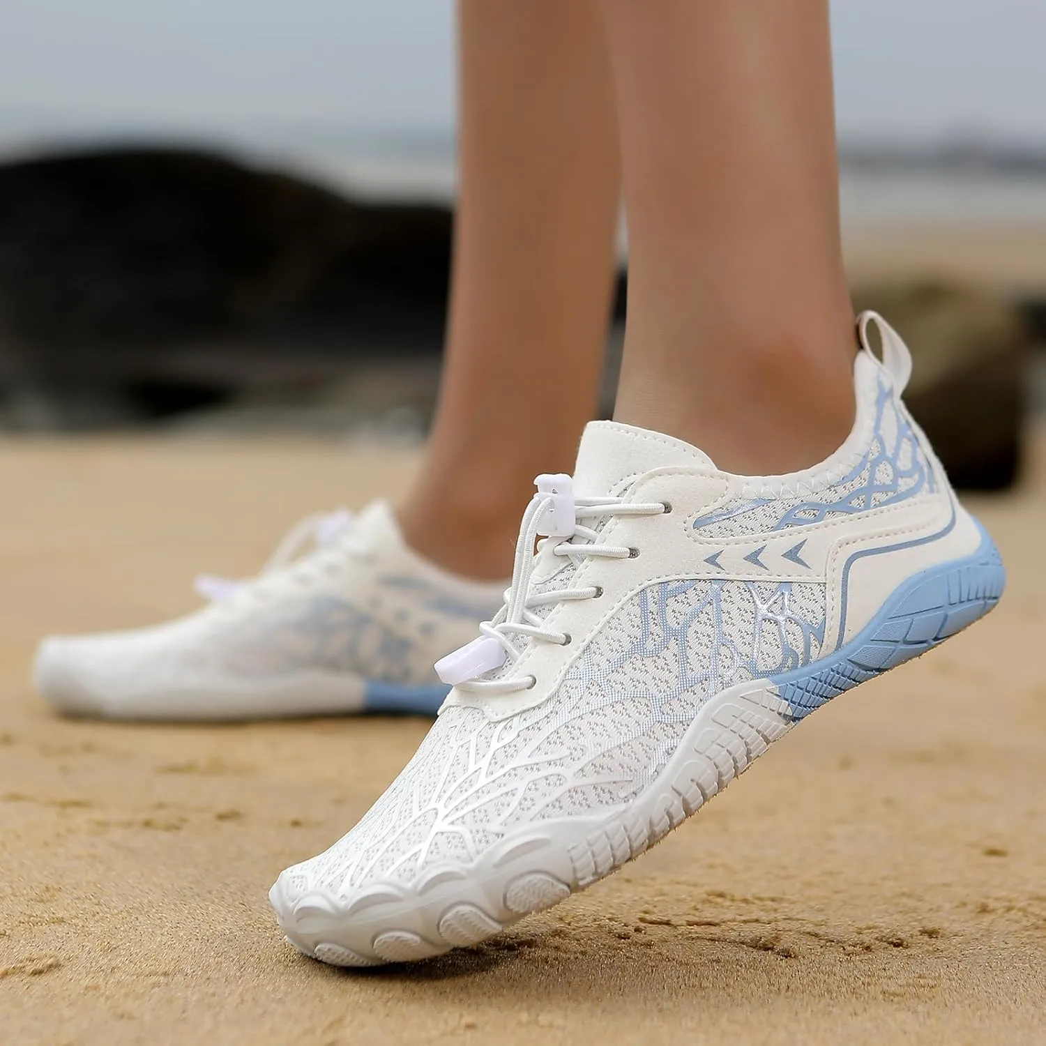 Breathable Barefoot Shoes for Women Men Breathable Waterproof Water Shoes, Lightweight Quick Dry Minimalist Footwear Zero Drop Trail Running Boots Footwear with Non-Slip Sole & Wide Toe Box