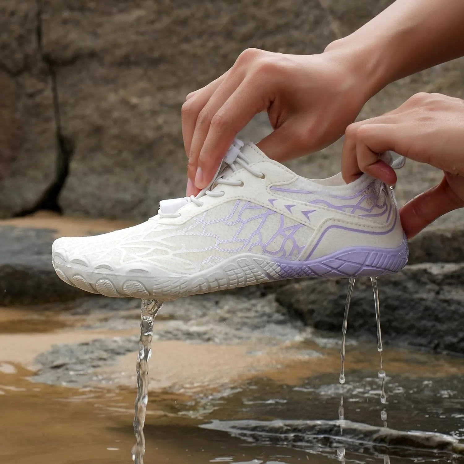 Breathable Barefoot Shoes for Women Men Breathable Waterproof Water Shoes, Lightweight Quick Dry Minimalist Footwear Zero Drop Trail Running Boots Footwear with Non-Slip Sole & Wide Toe Box