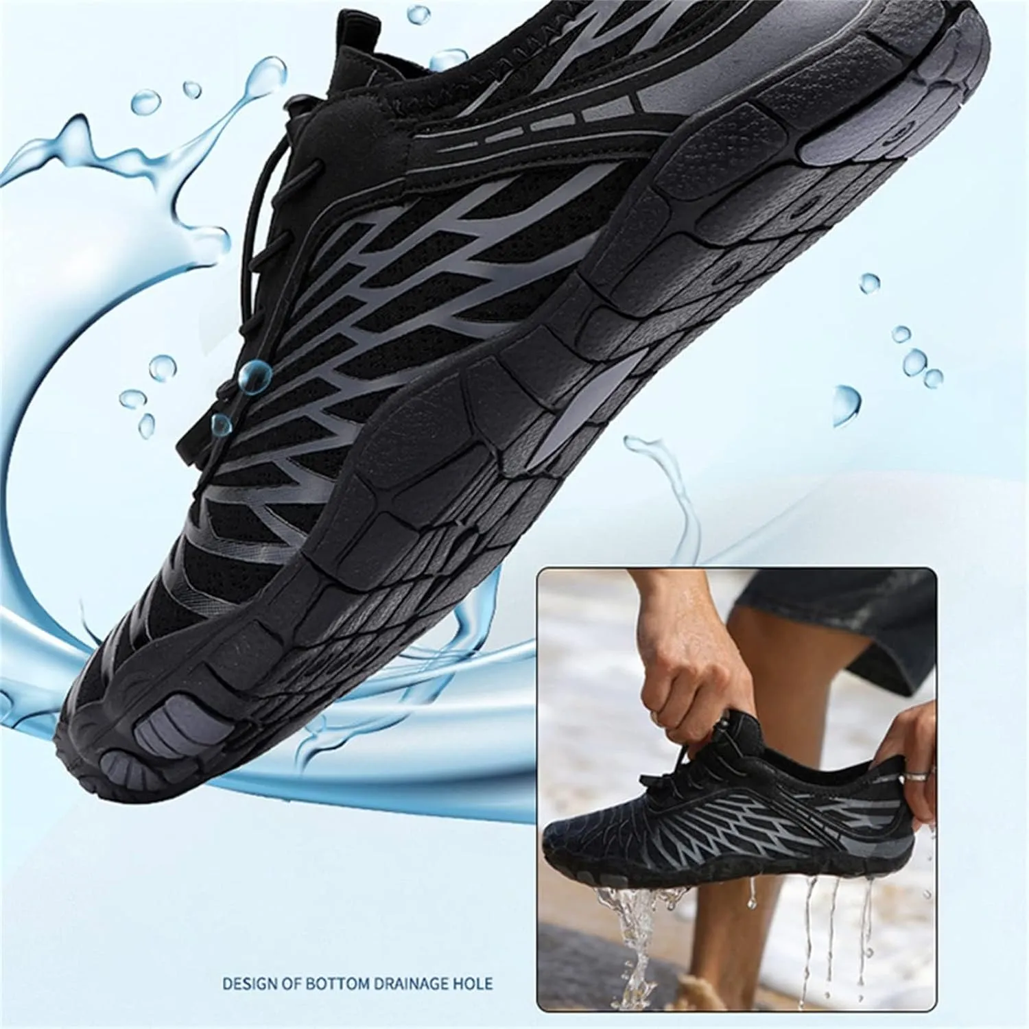 Breathable Barefoot Shoes for Women Men Breathable Waterproof Water Shoes, Lightweight Quick Dry Minimalist Footwear Zero Drop Trail Running Boots Footwear with Non-Slip Sole & Wide Toe Box