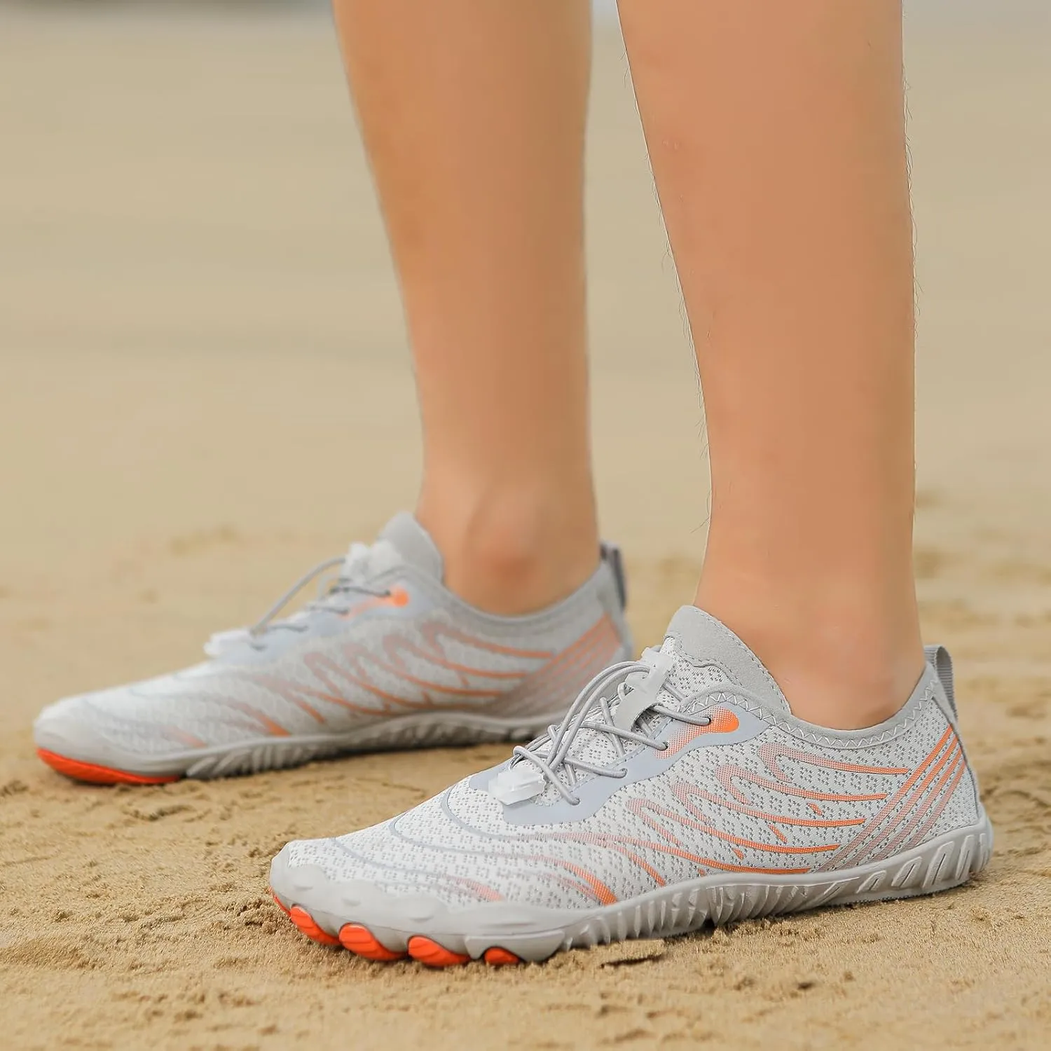 Breathable Barefoot Shoes for Women Men, Quick Dry Zero Drop Trail Running Shoes, Outdoor Athletic Hiking Sports Footwear Summer Beach Swim Surfing with Non-Slip Sole & Wide Toe Box