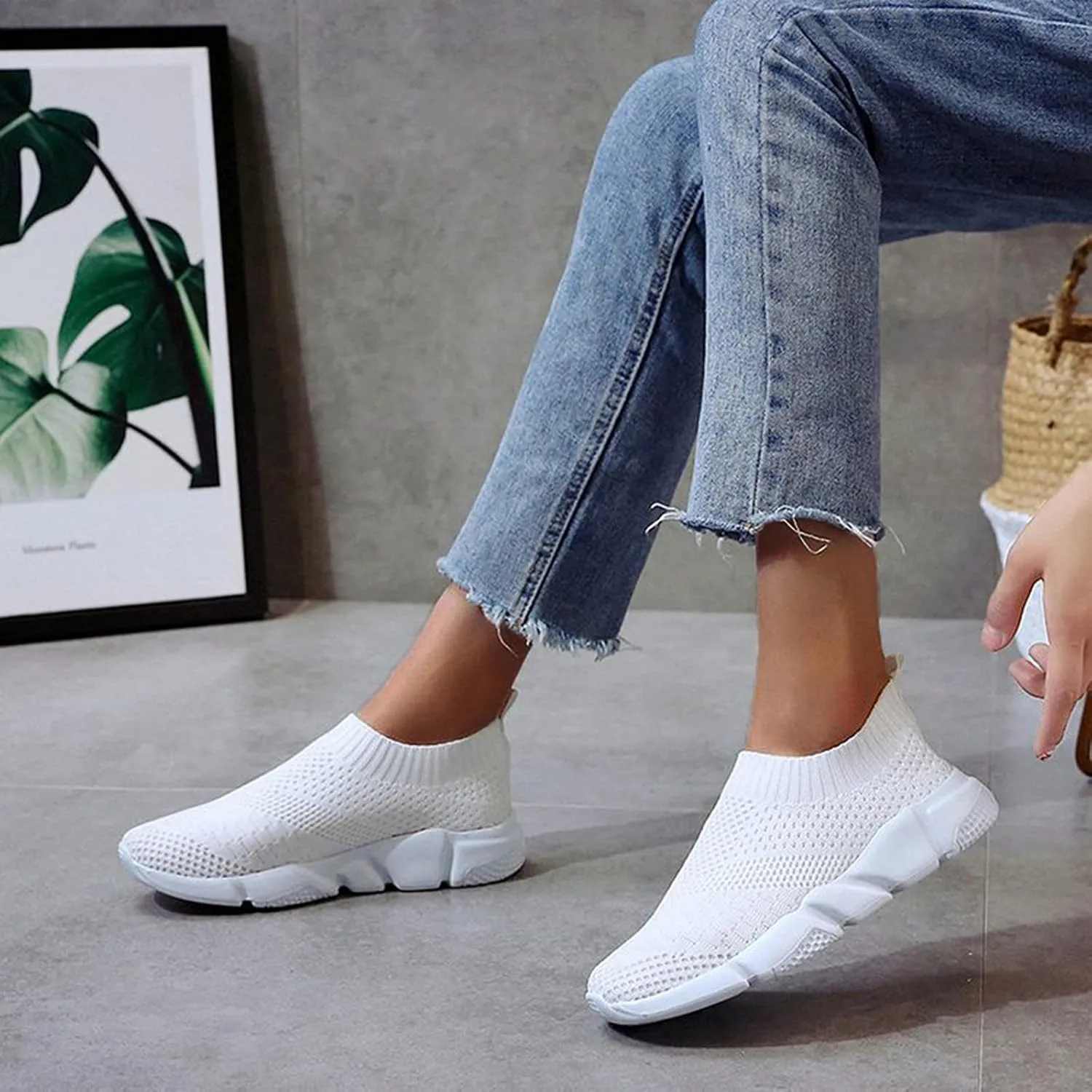 Casual Sneakers for Women Platform Tenis para Caminar Y Correr De Mujer Comodos Hiking Shoes Women Lightweight All Weather Sneakers for Women Fashion Platform White Womens Shoes Casual Slip Ons Mules