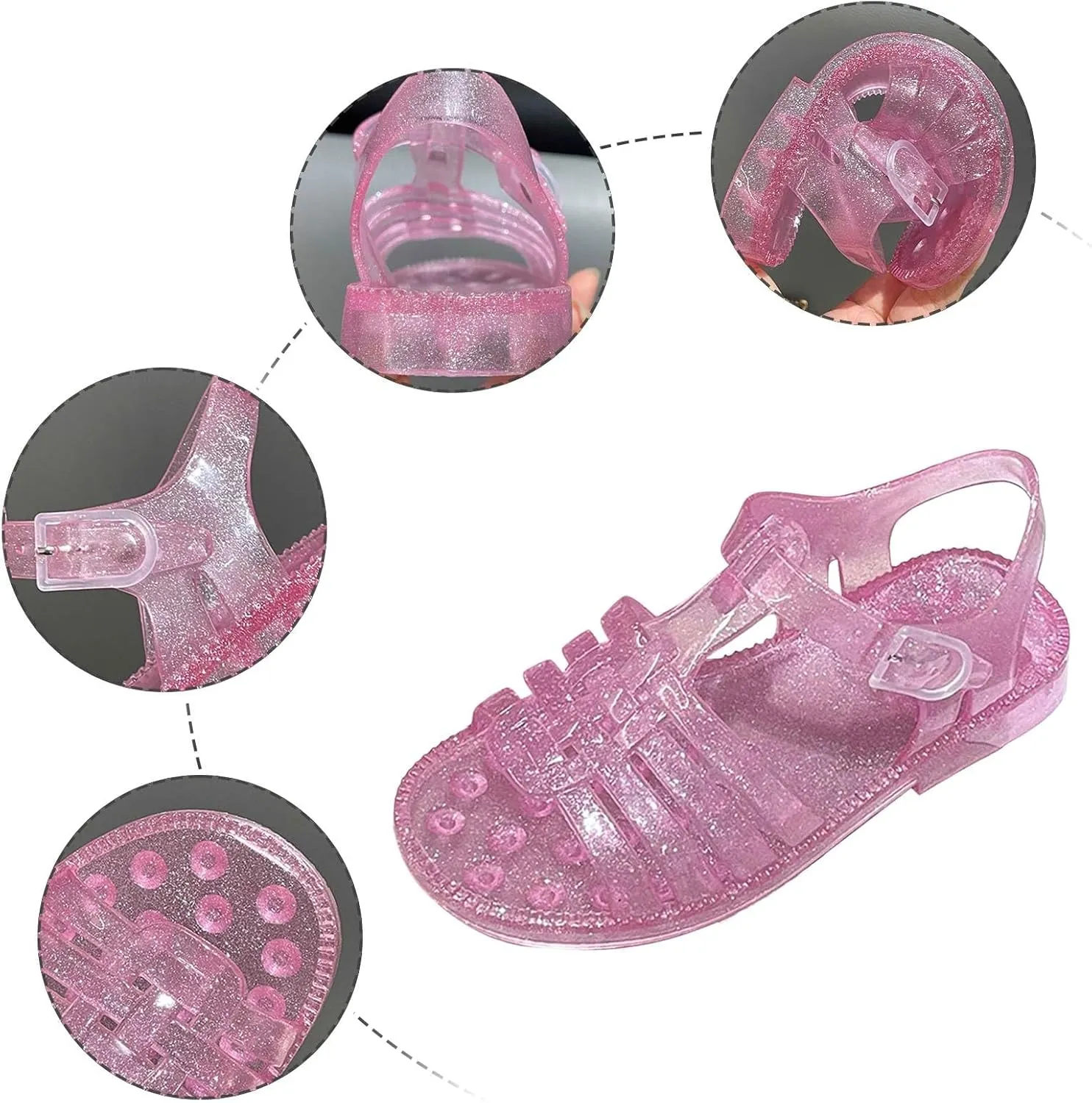 Children's Back Strap Water Sandal Summer Girls Sandals Jelly Cloth Flower Fashion Children Open Toe Beach Shoes