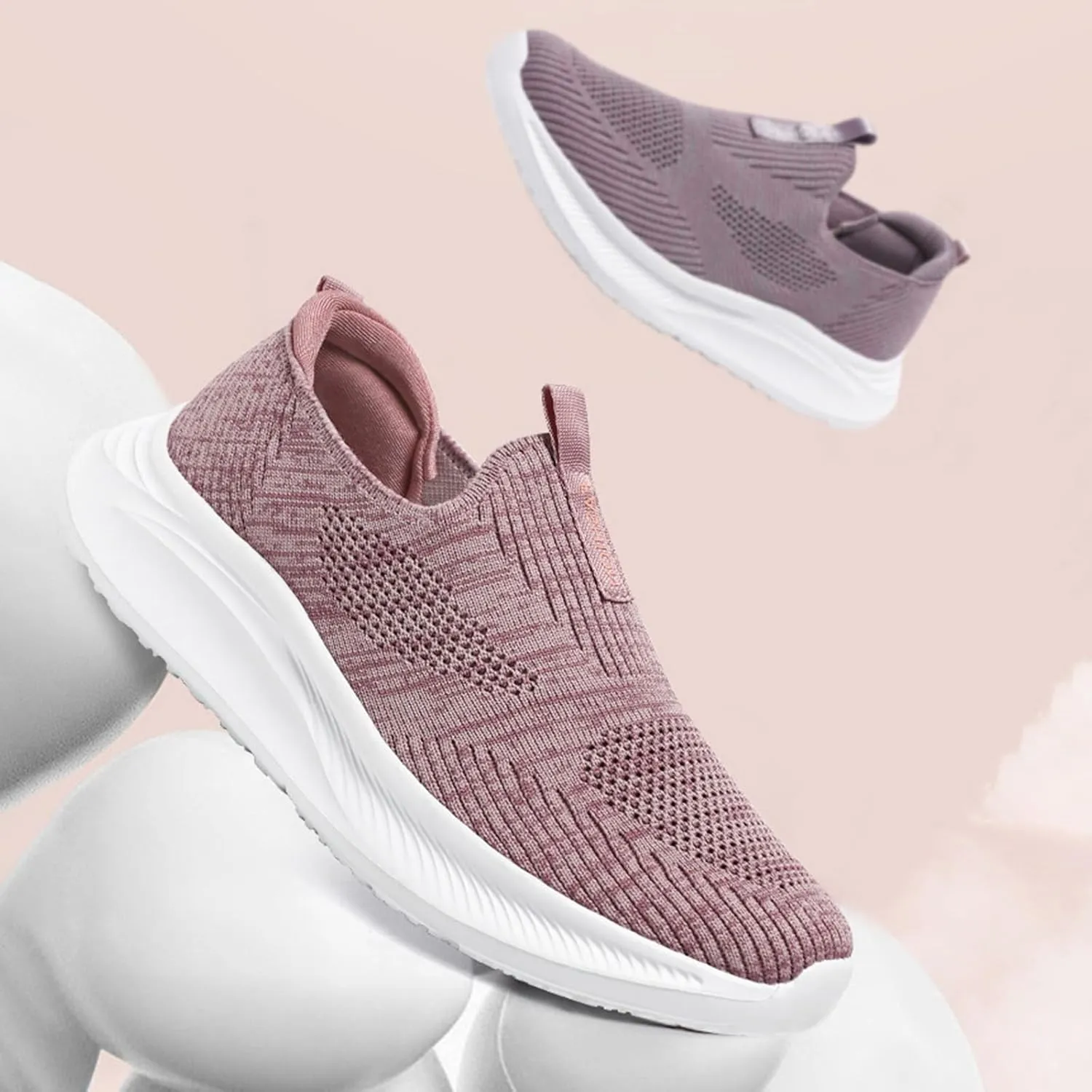 Comfort Shoes Women, Plantar Fasciitis Relief Shoes, Low Top Slip On Breathable Lightweight Casual Sneakers Comfort Orthopedic Walking Sneakers