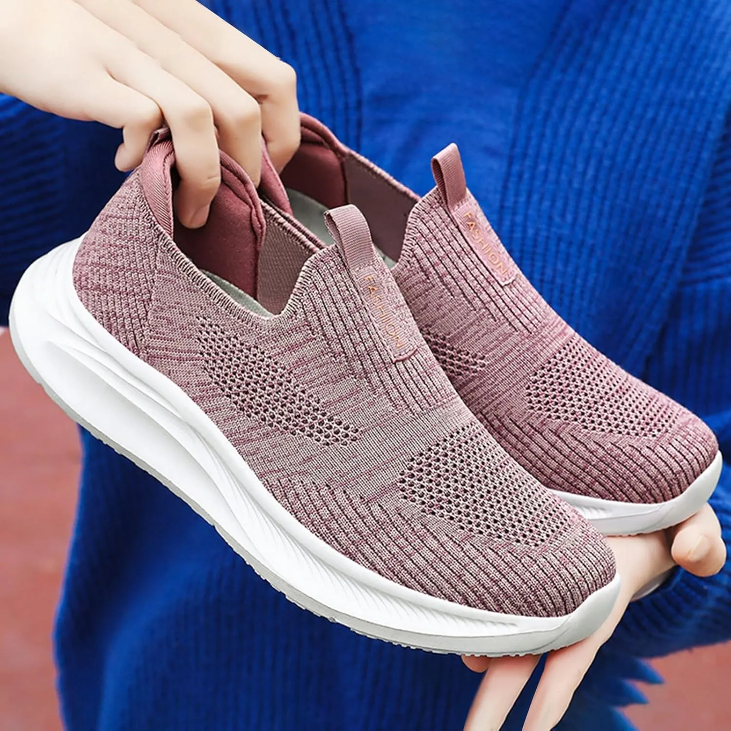 Comfort Shoes Women, Plantar Fasciitis Relief Shoes, Low Top Slip On Breathable Lightweight Casual Sneakers Comfort Orthopedic Walking Sneakers