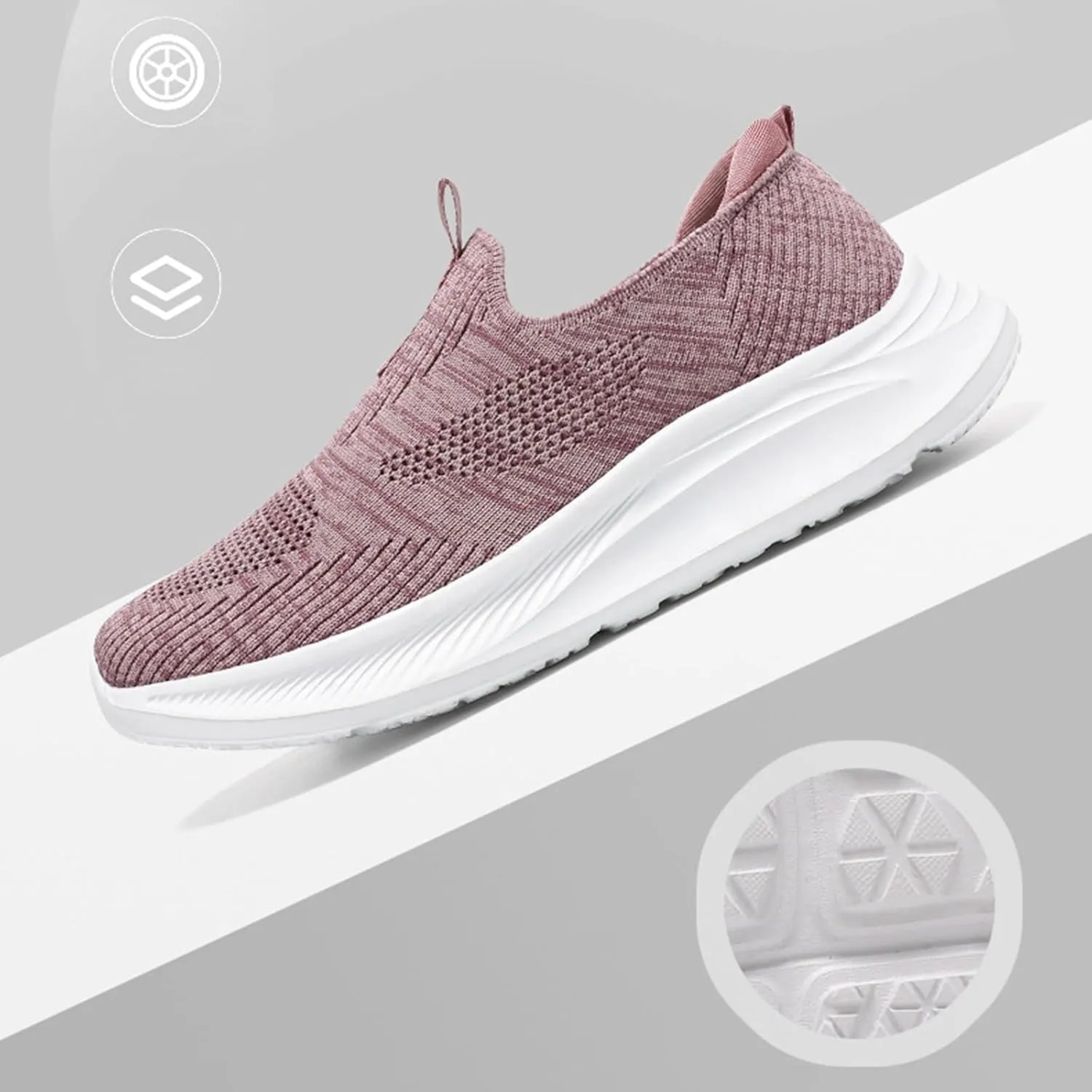 Comfort Shoes Women, Plantar Fasciitis Relief Shoes, Low Top Slip On Breathable Lightweight Casual Sneakers Comfort Orthopedic Walking Sneakers
