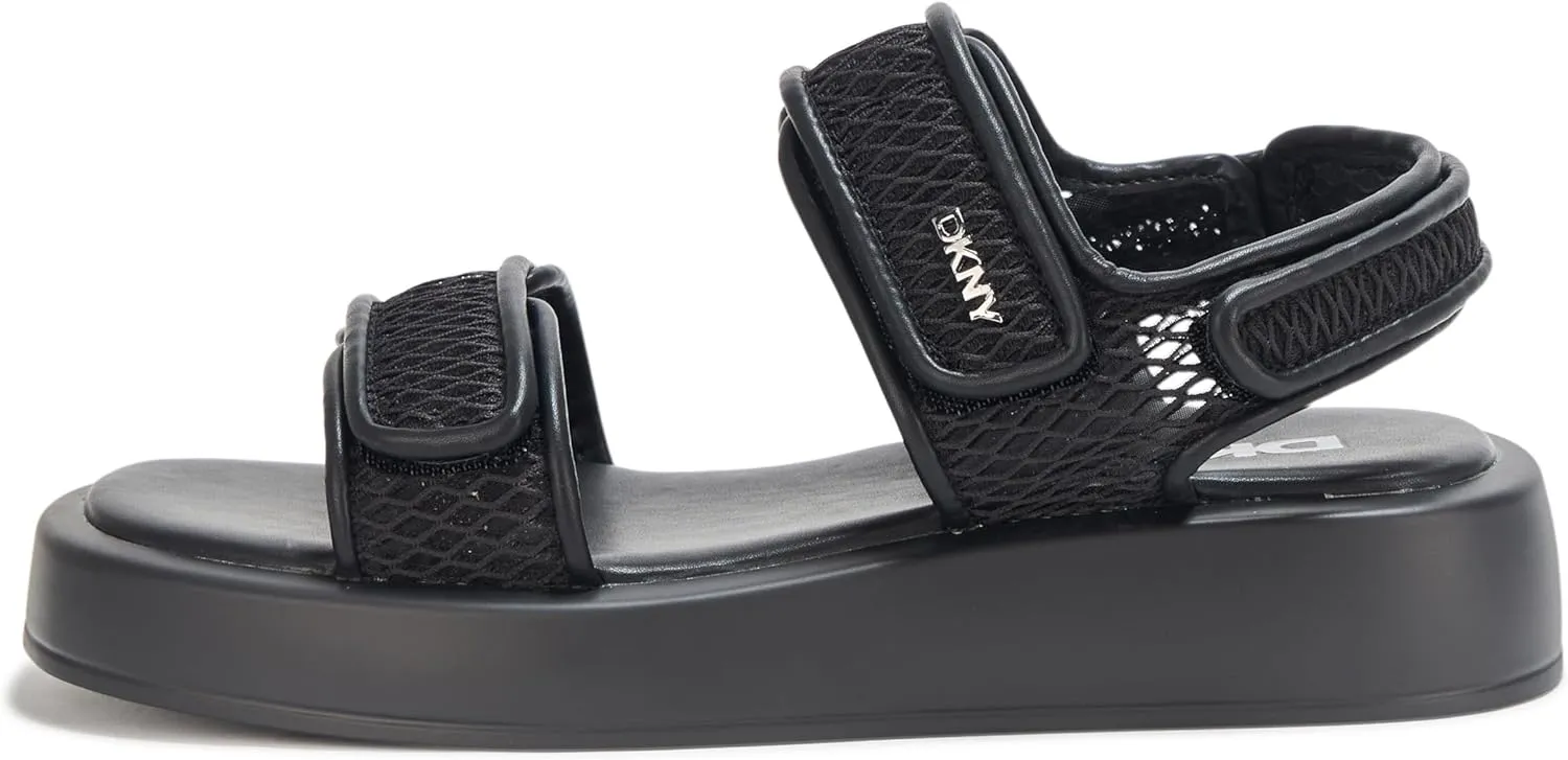 DKNY Women's Owyn Velcro Platform Sandal Flat