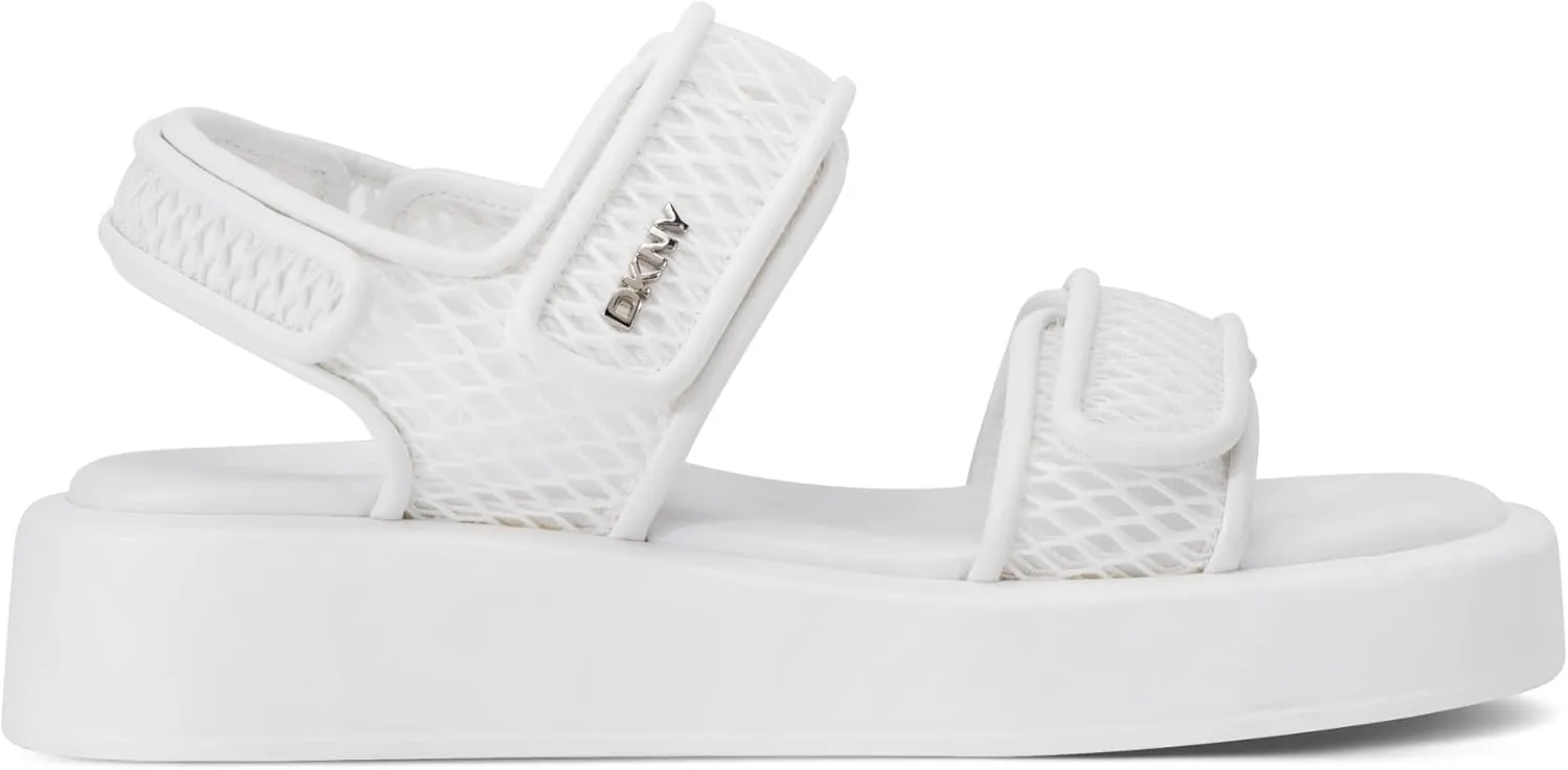 DKNY Women's Owyn Velcro Platform Sandal Flat