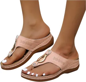 Eduavar Sandals for Women Dressy, Women Sandals Dressy Breathable Flip Flops Slip On Travel Beach Sandals