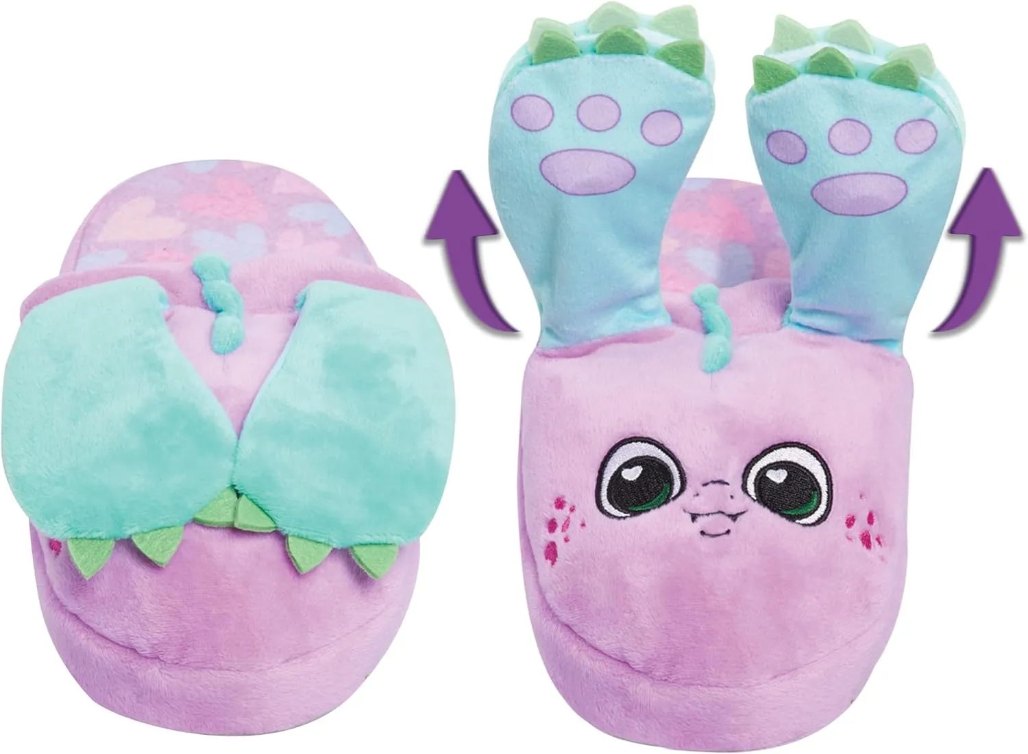 Flipeez Slippers, Dragon, Medium, Fits Kids Sizes 13-3