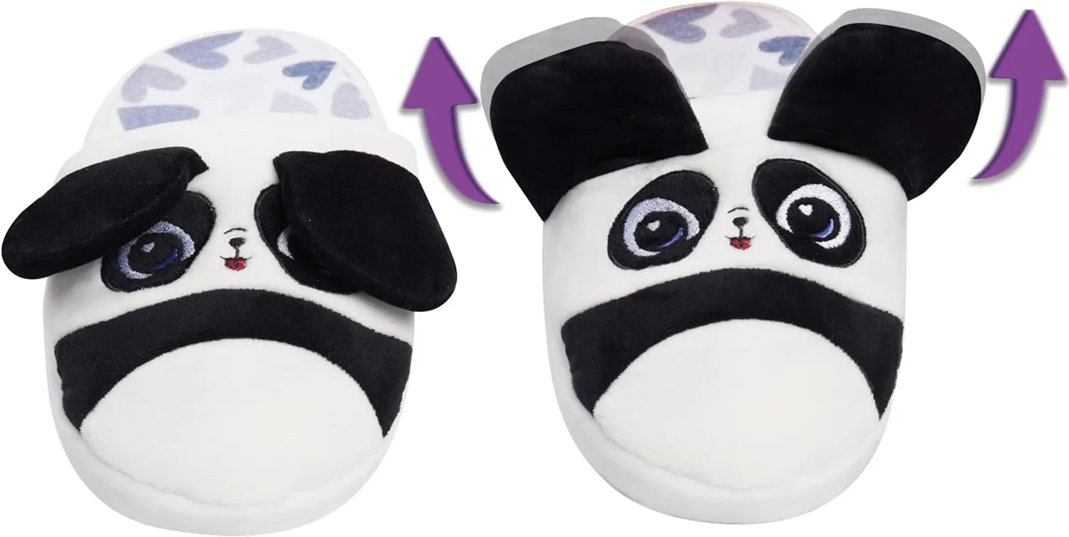 Flipeez Slippers, Panda, Medium, Kids Sizes 13-3