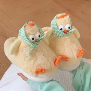 Funny Chicken Plush Slippers for Women Adults Cute Animal slippers