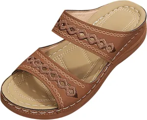 Generic Orthopedic Sandals for Women Arch Support Sandals Summer Casual Orthotic Sandals Flip Flops Comfortable Sandals