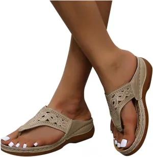 Gibobby Sandals for Women Dressy Summer Women's Sandals Strappy Open Toe Casual Roman Shoes Flat Slippers Braided Sandals