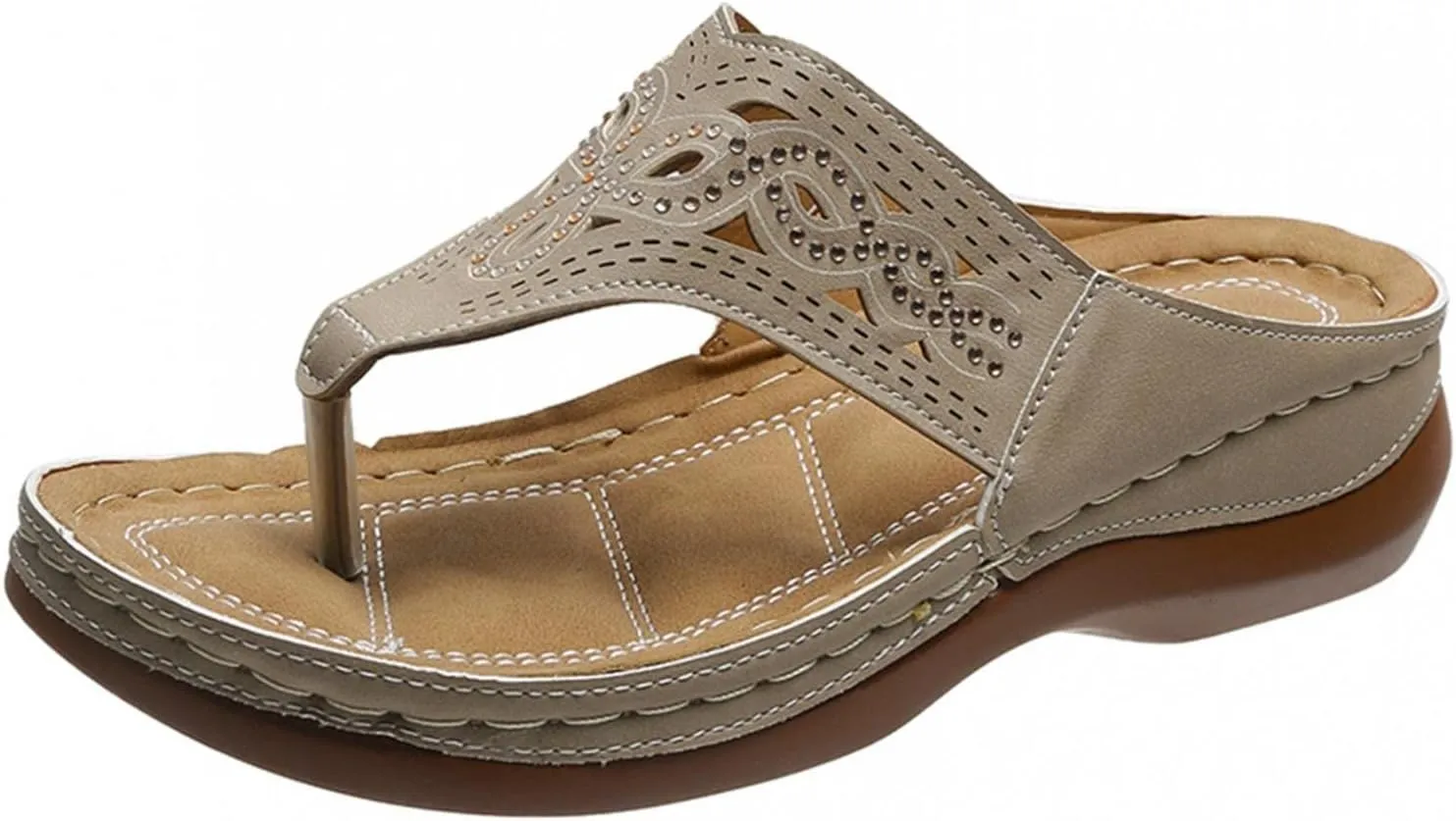 Gibobby Sandals for Women Dressy Summer Women's Sandals Strappy Open Toe Casual Roman Shoes Flat Slippers Braided Sandals
