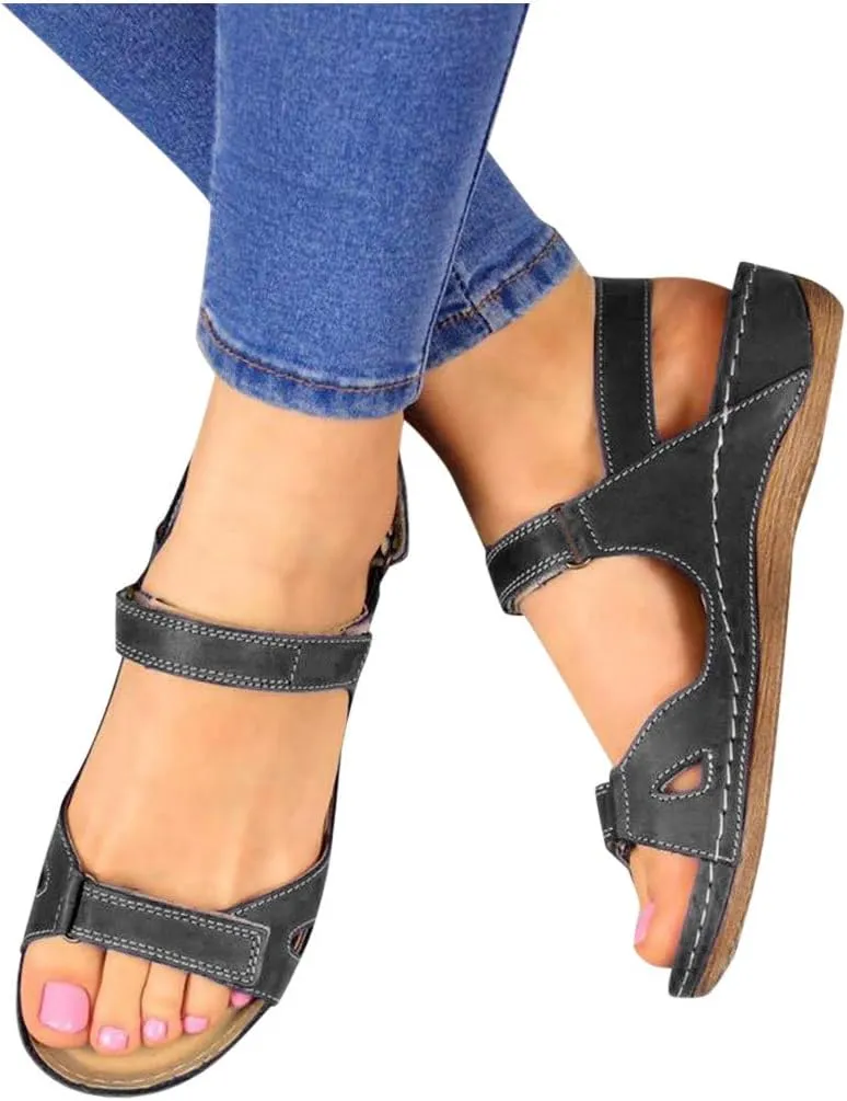 Gibobby Sandals for Women Wide Width,2019 Summer Comfy Platforms Sandals Shoes Beach Travel Shoe Casual Flip Flops Slippers