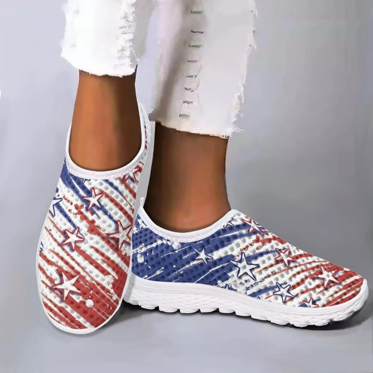 GIFTPUZZ Women's Athletic Walking Shoes Casual Mesh Comfort Work Sneakers
