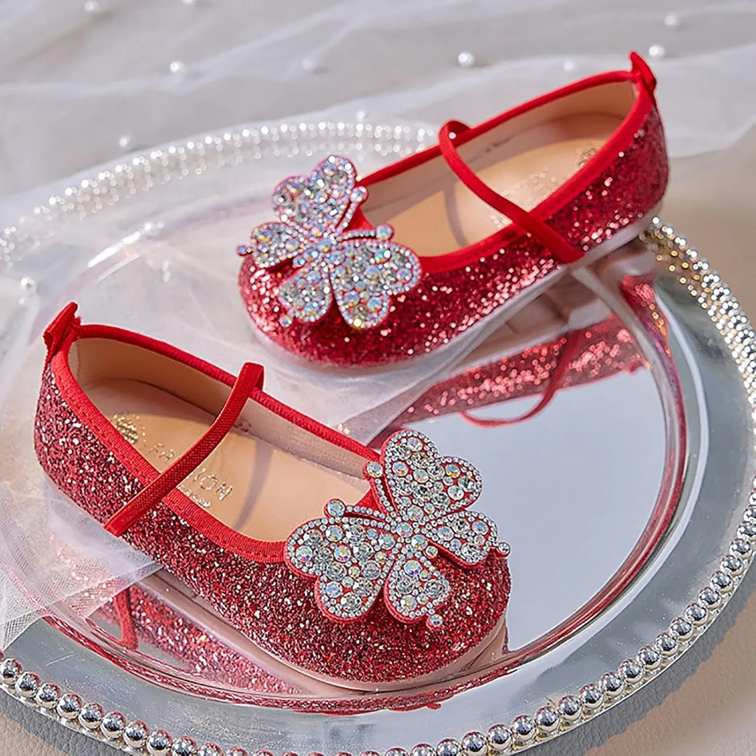 Girls Flat Sandals Comfortable Soft Fashionable Shiny Sandals Girls White Size 3