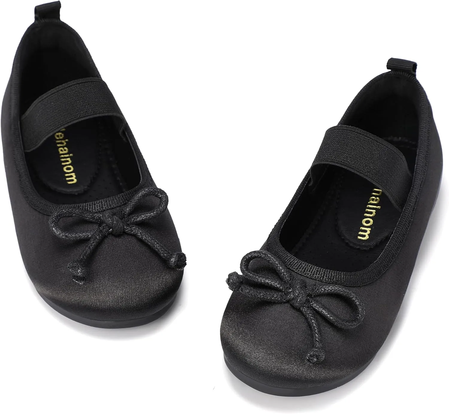 Hehainom Toddler Girls Dress Shoes Flower Girl Toddler Flats Wedding Church Party Bow Little Kids Mary Jane Shoes