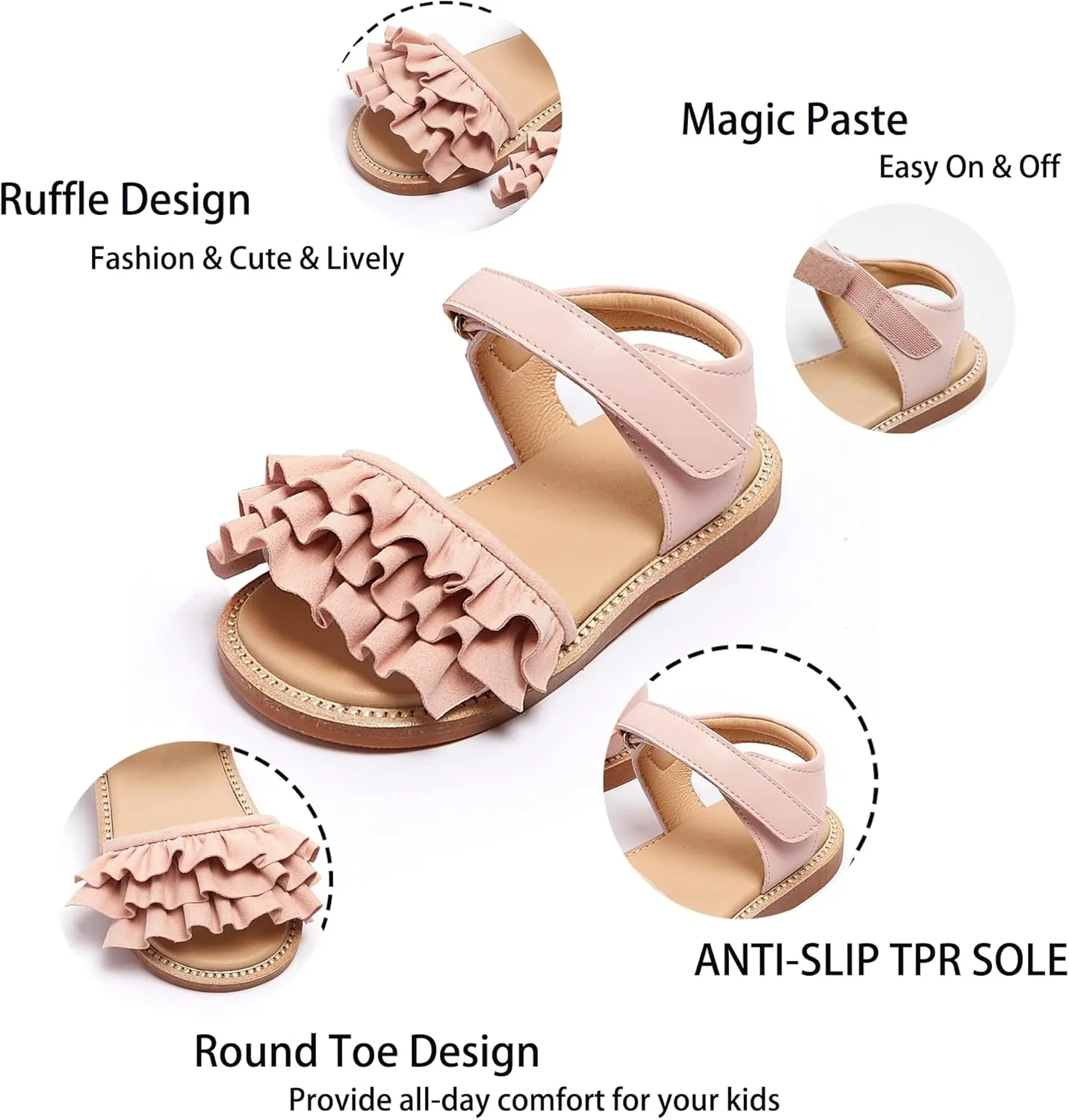 Kiderence Toddler Girls Sandals Little Girls Kids Shoes Girls Sandals Toddler