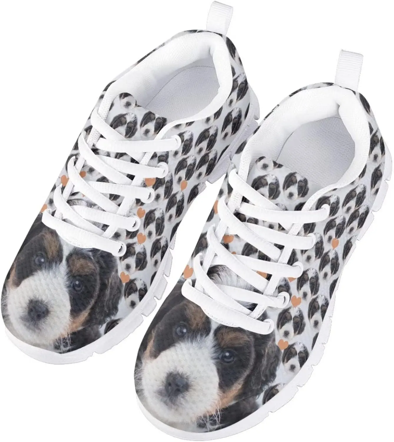 Kids Mesh Sneakers Graphic Cat Dog Print Cute Running Tennis Shoes for Girls and Boys