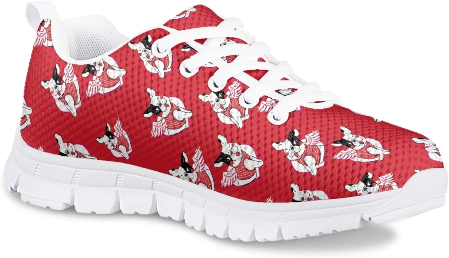 Kids Mesh Sneakers Graphic Cat Dog Print Cute Running Tennis Shoes for Girls and Boys
