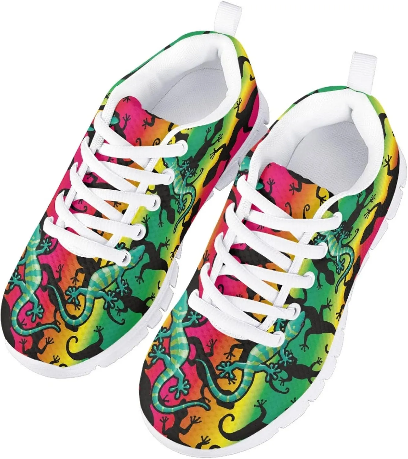 Kids Mesh Sneakers Graphic Cat Dog Print Cute Running Tennis Shoes for Girls and Boys