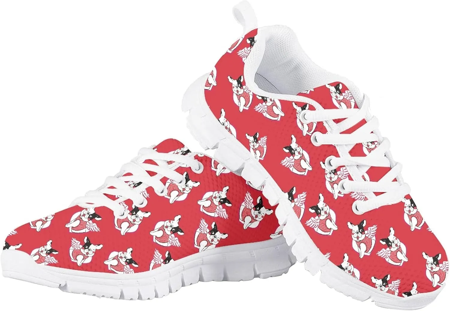 Kids Mesh Sneakers Graphic Cat Dog Print Cute Running Tennis Shoes for Girls and Boys