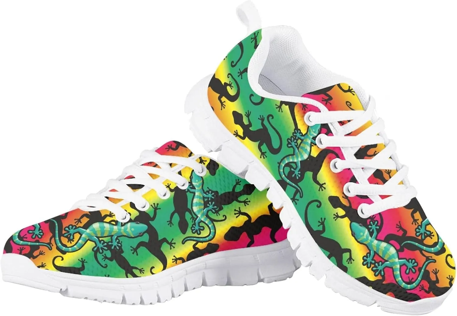 Kids Mesh Sneakers Graphic Cat Dog Print Cute Running Tennis Shoes for Girls and Boys