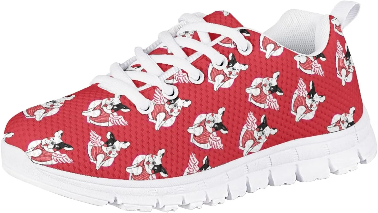 Kids Mesh Sneakers Graphic Cat Dog Print Cute Running Tennis Shoes for Girls and Boys