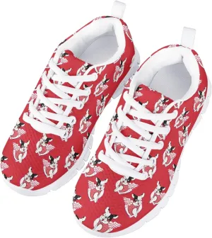 Kids Mesh Sneakers Graphic Cat Dog Print Cute Running Tennis Shoes for Girls and Boys