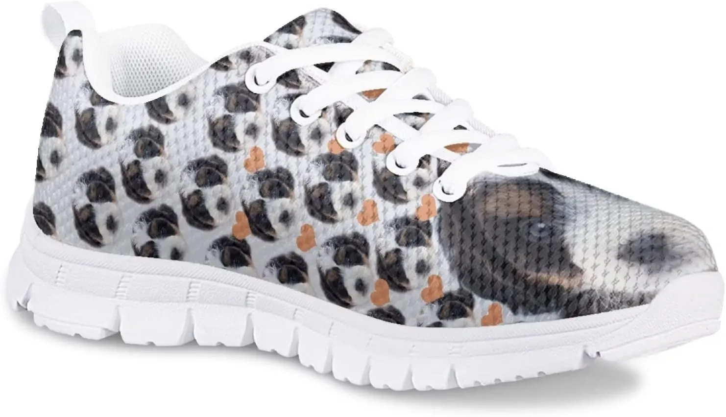 Kids Mesh Sneakers Graphic Cat Dog Print Cute Running Tennis Shoes for Girls and Boys