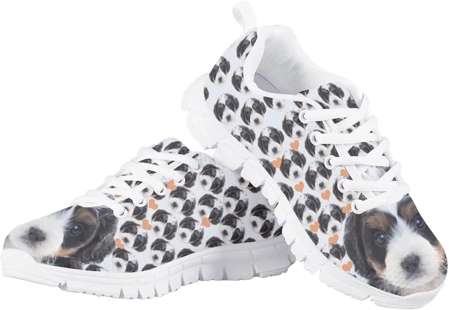 Kids Mesh Sneakers Graphic Cat Dog Print Cute Running Tennis Shoes for Girls and Boys