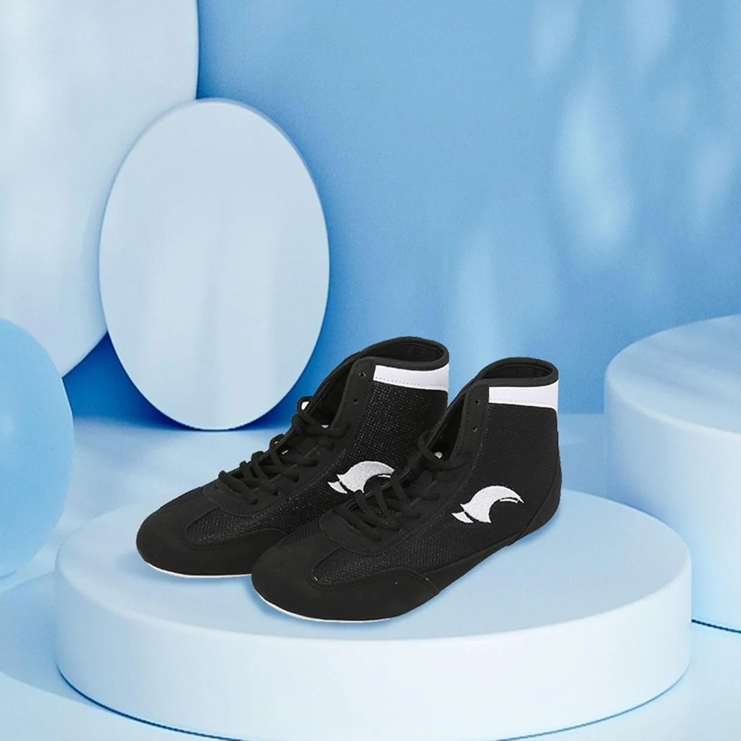 Kids School Wrestling Shoes Boys Girls Boxing Shoes Fitness Sneakers High Top Wrestling Training Shoes Boots Anti Slip