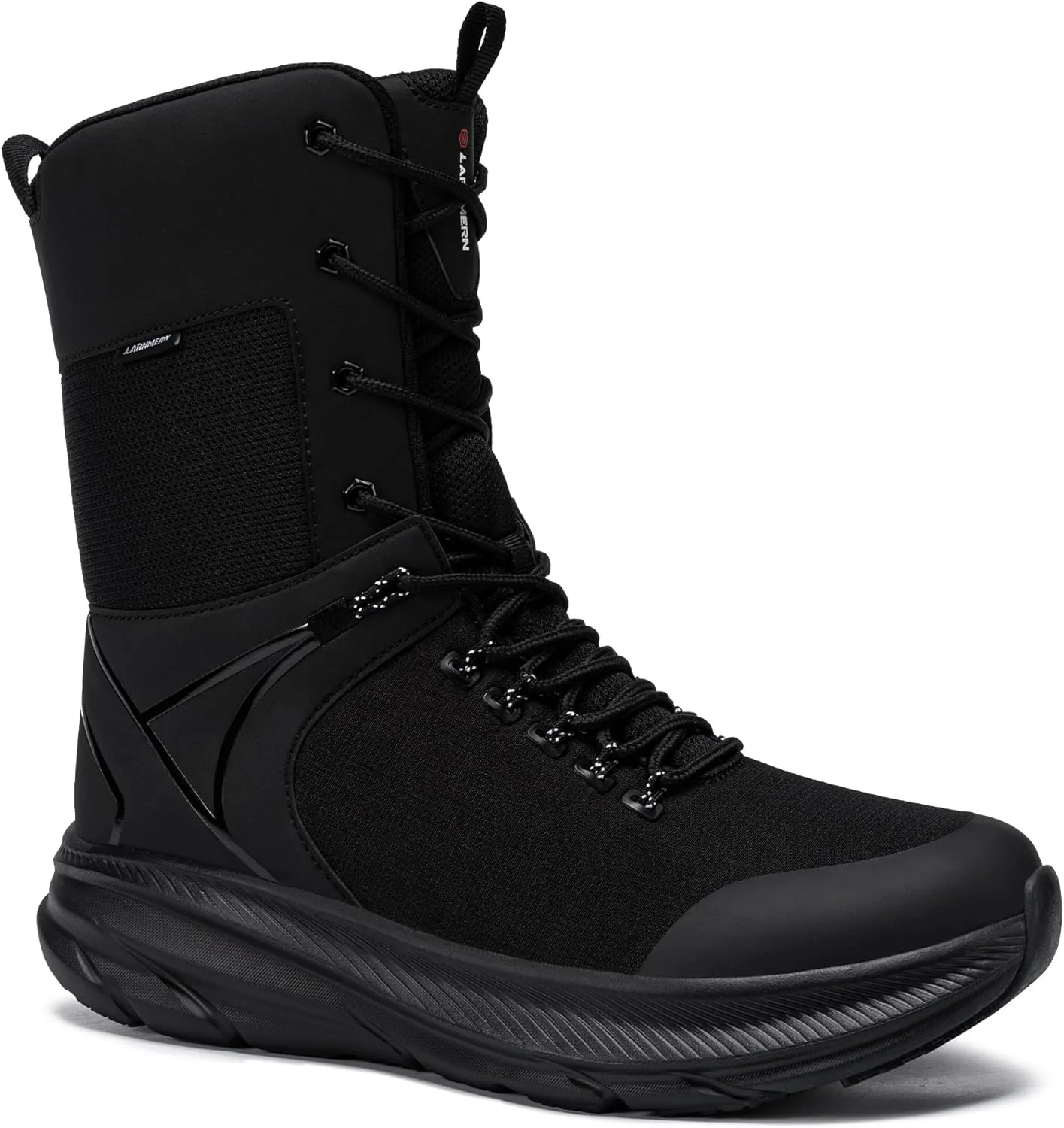 LARNMERN Non Slip Tactical Work Boots Men Military Hiking Boots Slip Resistant 8 Inches Indutrial Construction Sneakers Light and Comfy