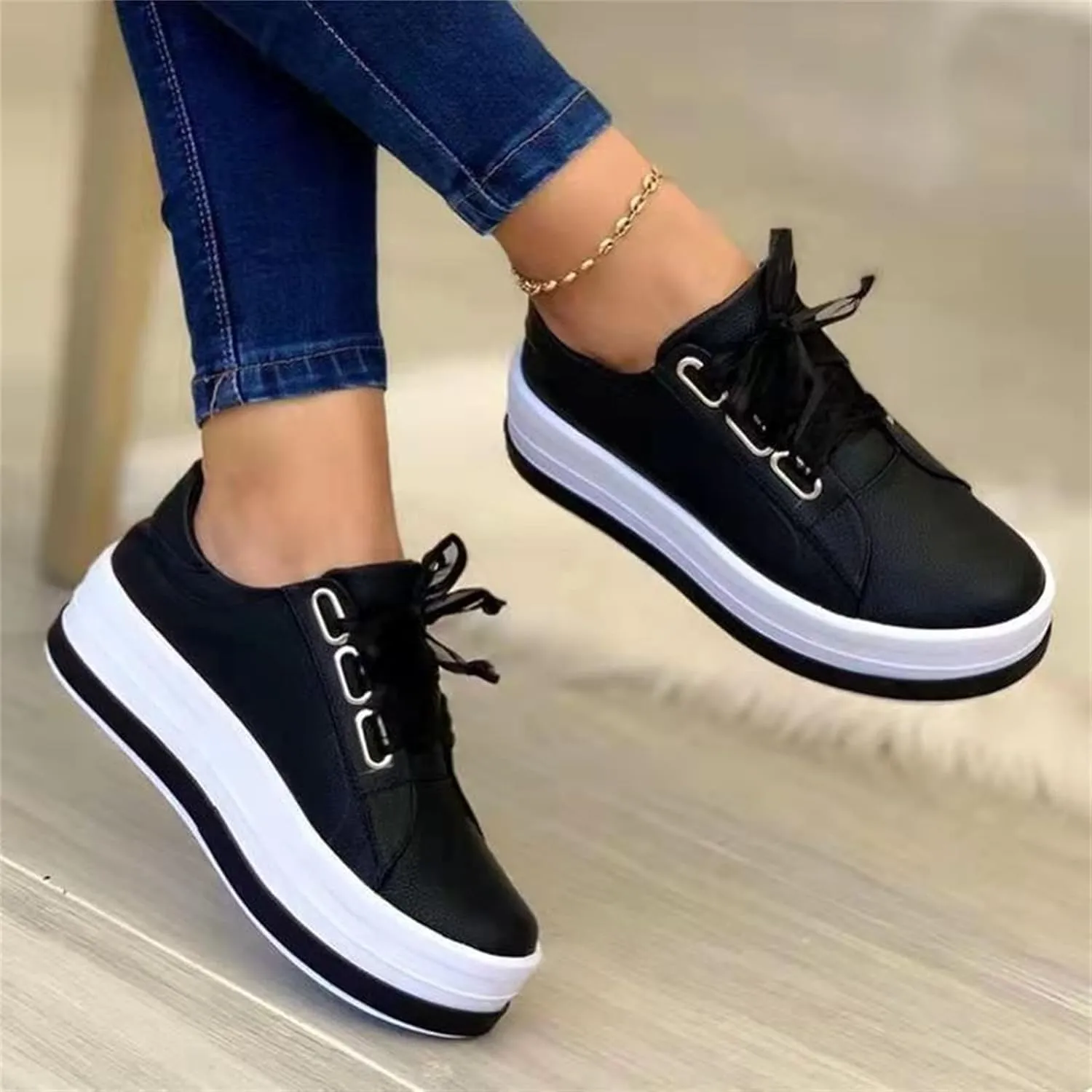 Lausiuoe Shoes For Women Flats Comfortable Dressy Summer Fashion Slip On Canvas Loafers Casual Classic Walking Shoes