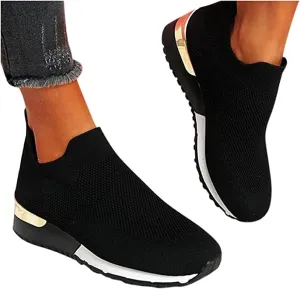 Lausiuoe Shoes For Women Slip On Memory Foam Women's Slip on Canvas Shoes Low Top Sneakers Non Slip Fashion Casual Fall Classic Lightweight Soft Comfort Breathable Walking Flat Loafers